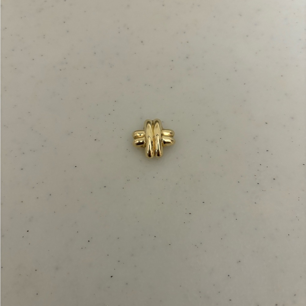 10k gold criss cross slide for necklace,